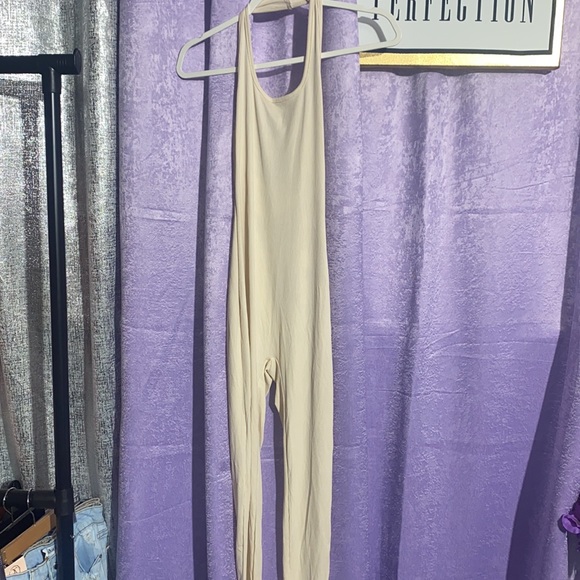 Stylish Beige Jumpsuit - Picture 3 of 6